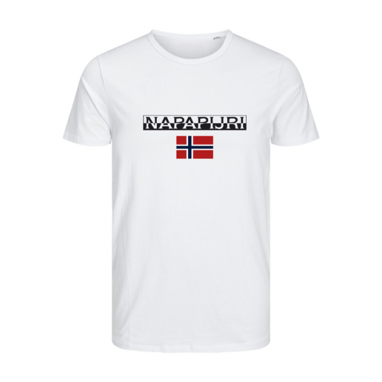 T-SHIRT 100% ΒΑΜΒΑΚΙ ΜΕ LOGO - ΛΕΥΚΟ - NAPAPIRJI T-SHIRT 100% ΒΑΜΒΑΚΙ ΜΕ LOGO - ΛΕΥΚΟ - NAPAPIRJI